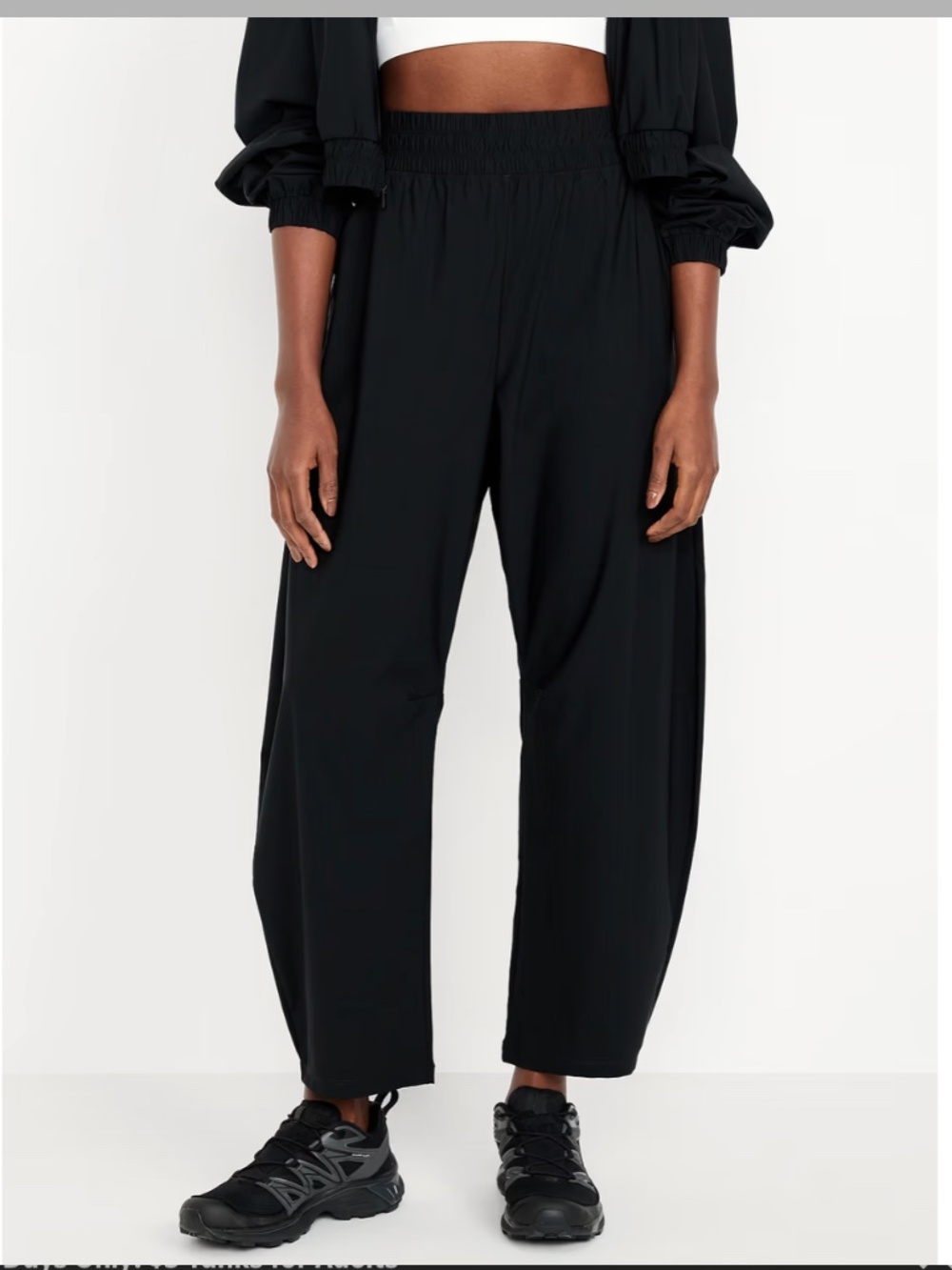 NWT High-Waisted SleekTech Barrel Ankle Pants Black XS Petite